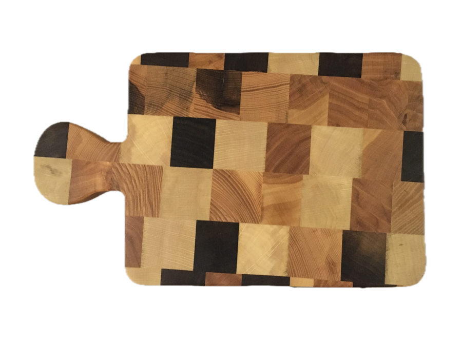 Brettchen mit Griff P26-02, Hirnholz, Ansicht 2